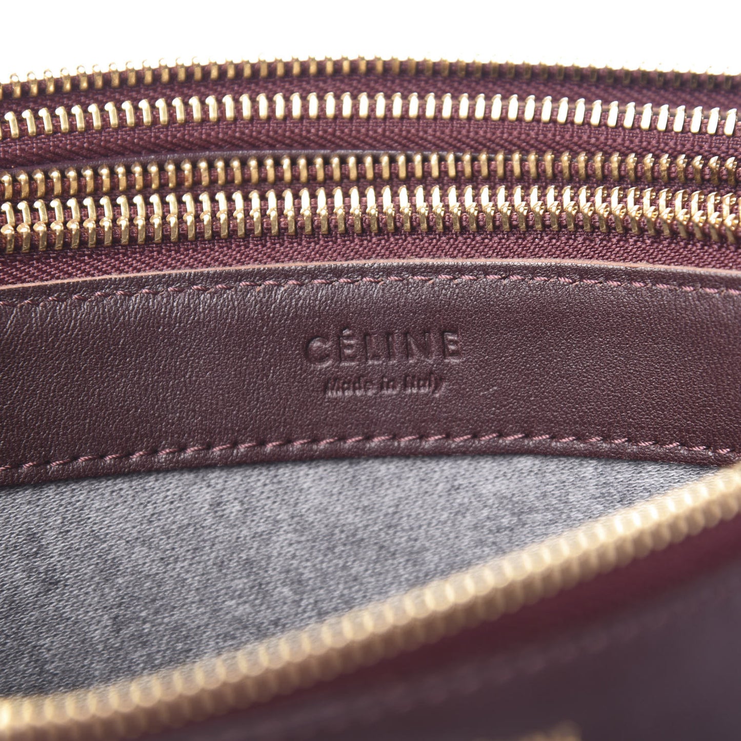 Lambskin Large Trio Crossbody Bag Burgundy