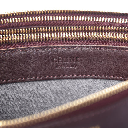 Celine Lambskin Large Trio Crossbody Bag Burgundy 7 of 10