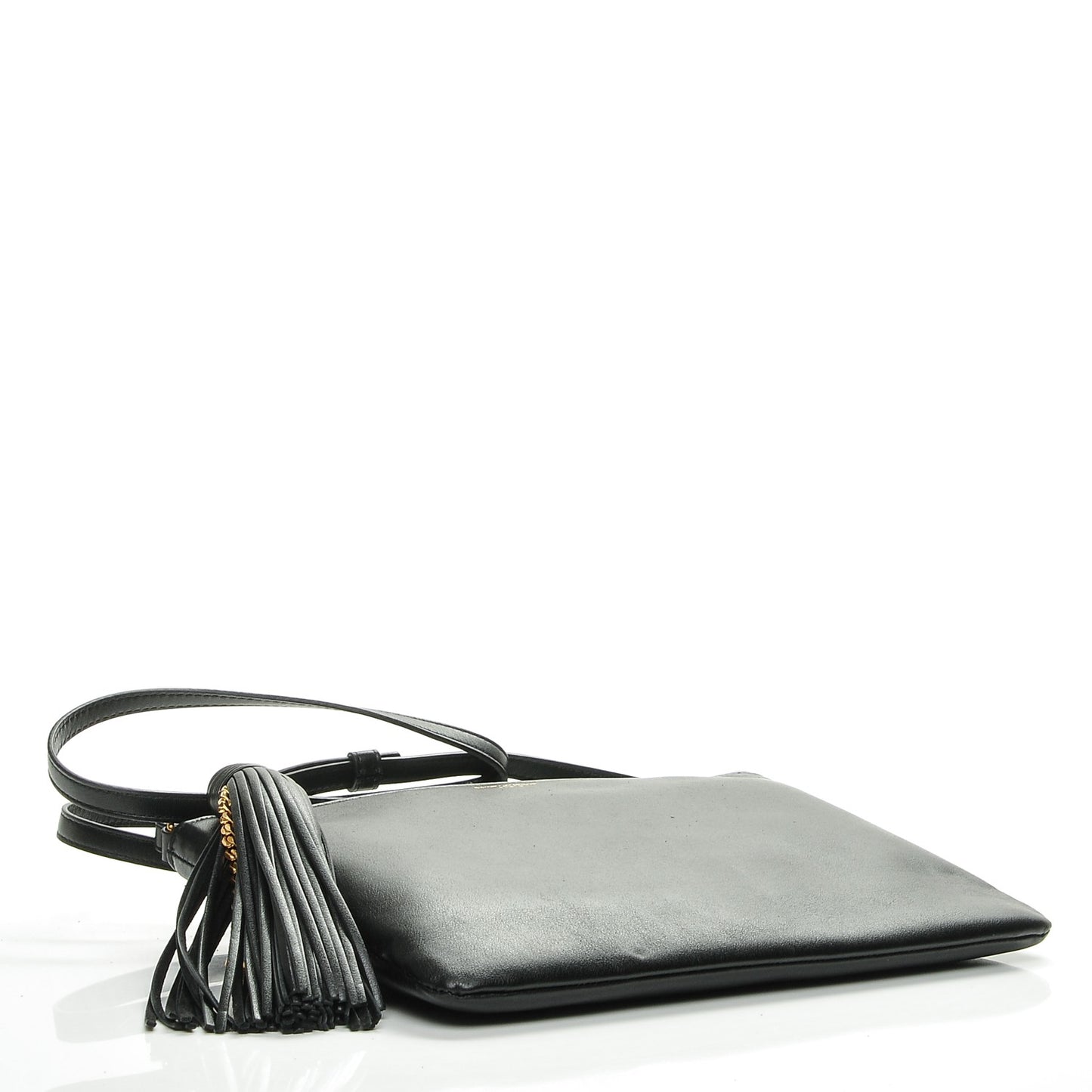 Calfskin Teen Monogram Crossbody Bag Black