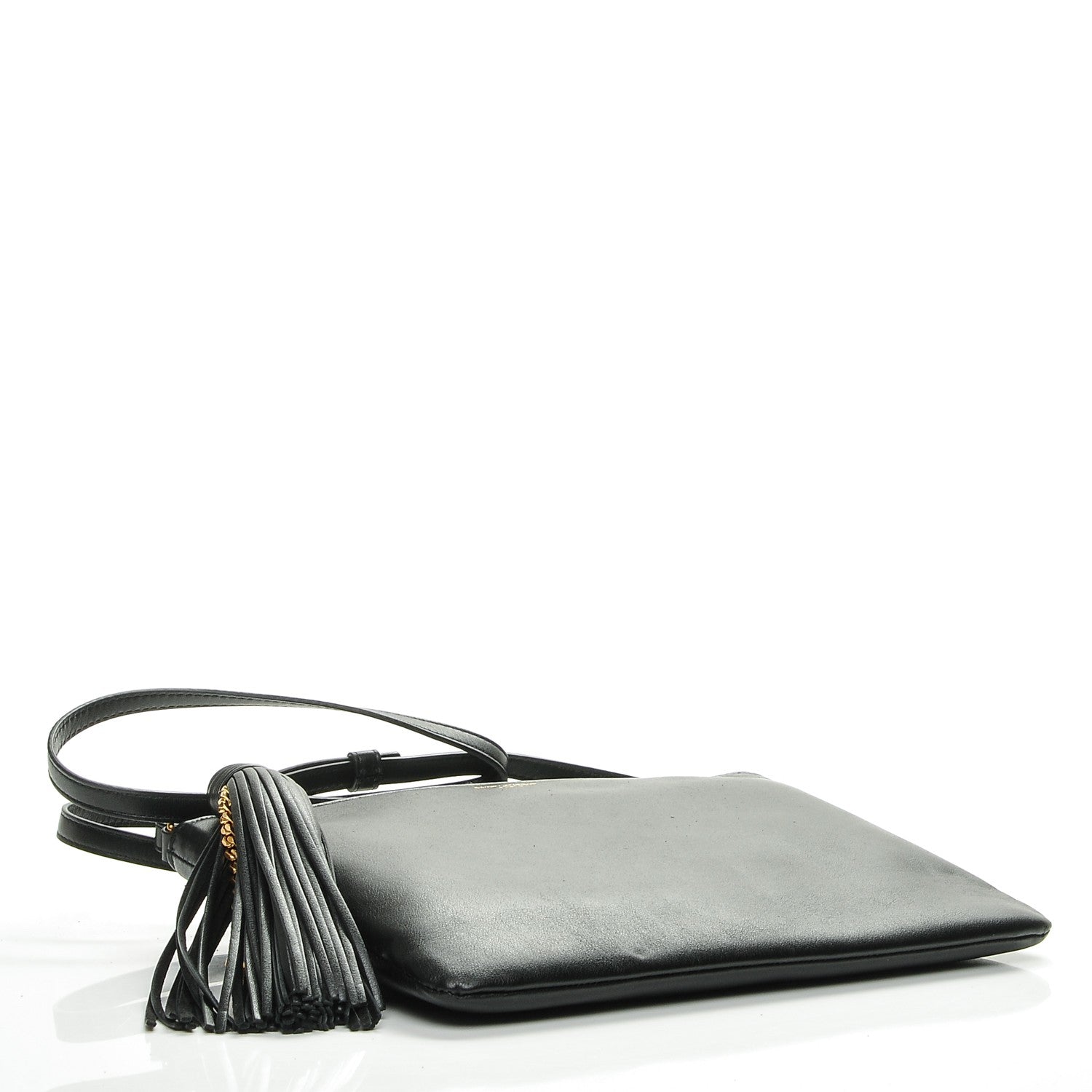Saint Laurent Calfskin Teen Monogram Crossbody Bag Black 4 of 7