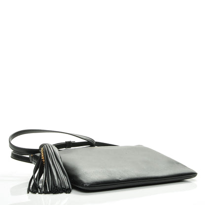 Saint Laurent Calfskin Teen Monogram Crossbody Bag Black 4 of 7