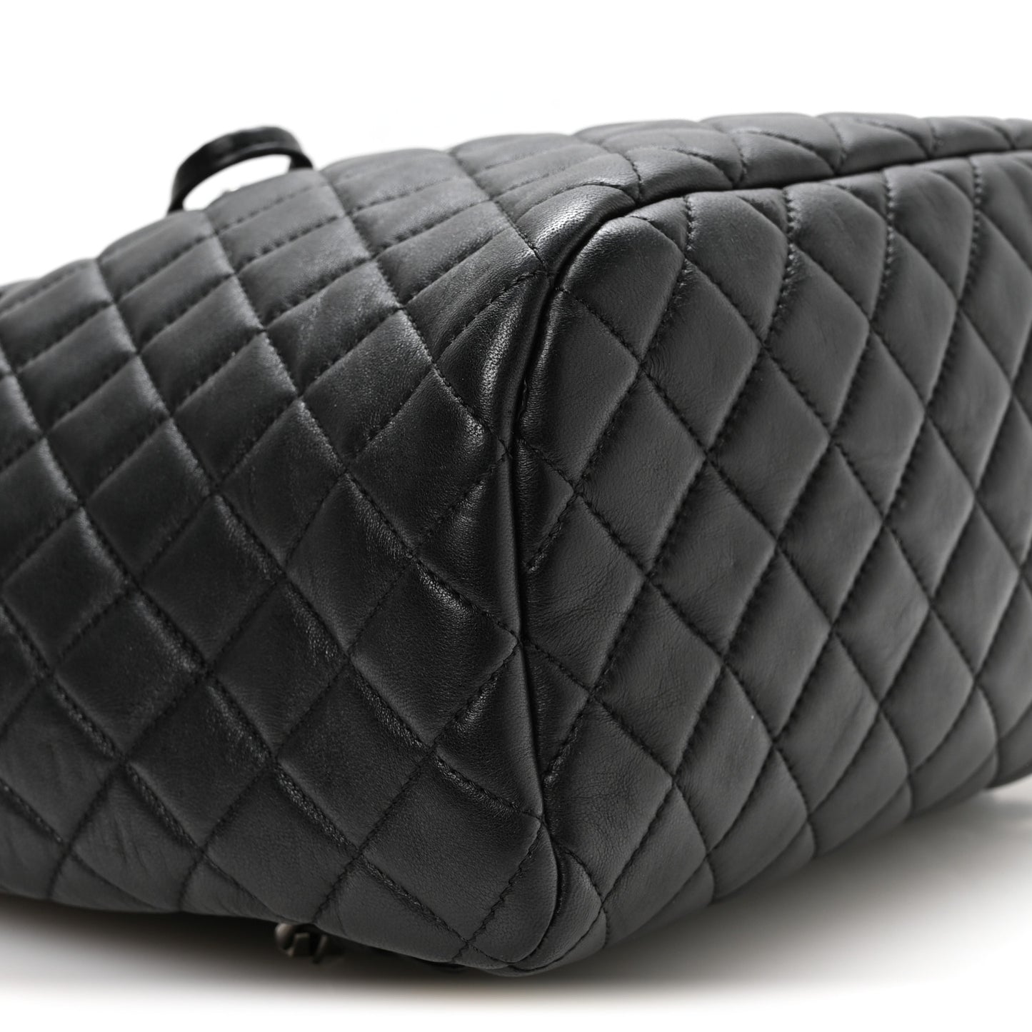 Lambskin Quilted Large Urban Spirit Backpack Black
