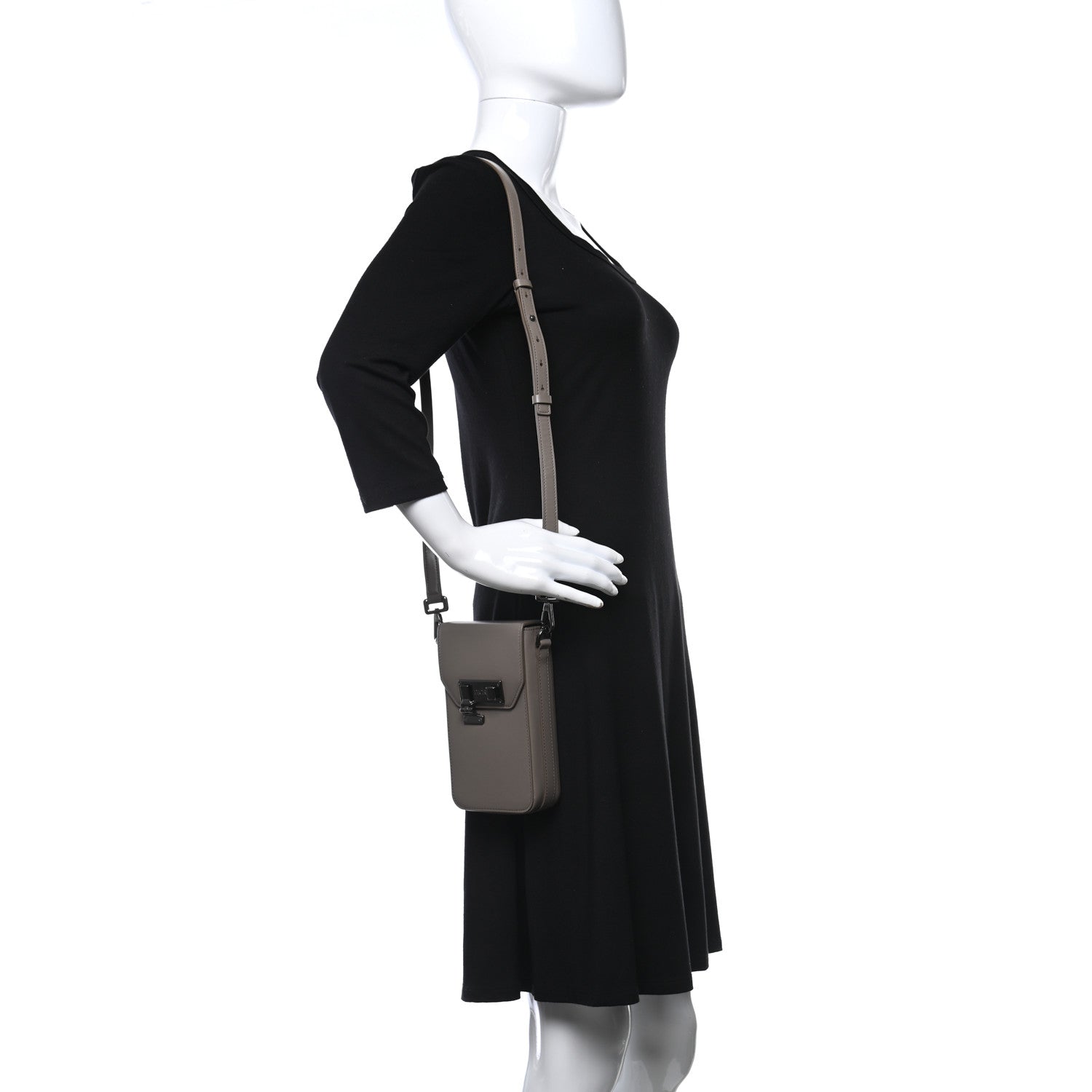 Christian Dior Smooth Calfskin Vertical Pouch Beige 2 of 8