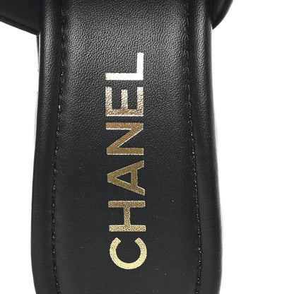 Chanel Lambskin Quilted CC Platform Mules 41 Black 8 of 10