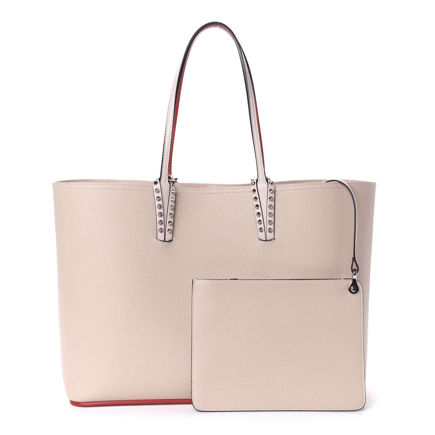 Christian Louboutin Calfskin Spikes East West Cabata Tote Ballerina 1 of 11