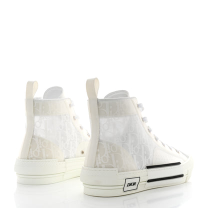 Christian Dior Technical Canvas Oblique Mens B23 High Top Sneakers 43 White 4 of 9