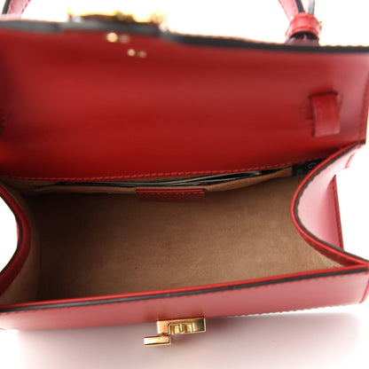 Gucci Calfskin Mini Sylvie Top Handle Bag Hibiscus Red 5 of 12