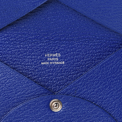 Hermes Chevre Mysore Calvi Card Case Bleu Electrique 5 of 6