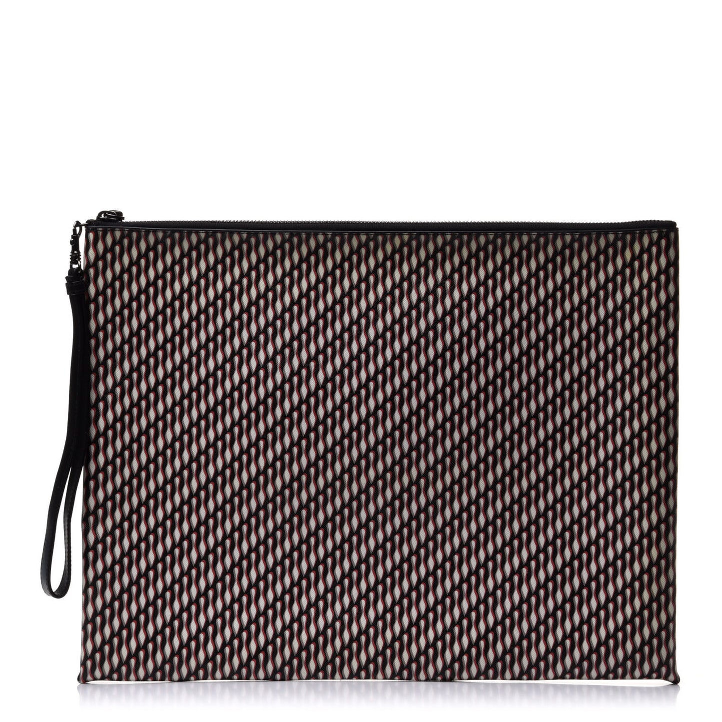 Calfskin Toile Loubiclic Peter Pouch Black