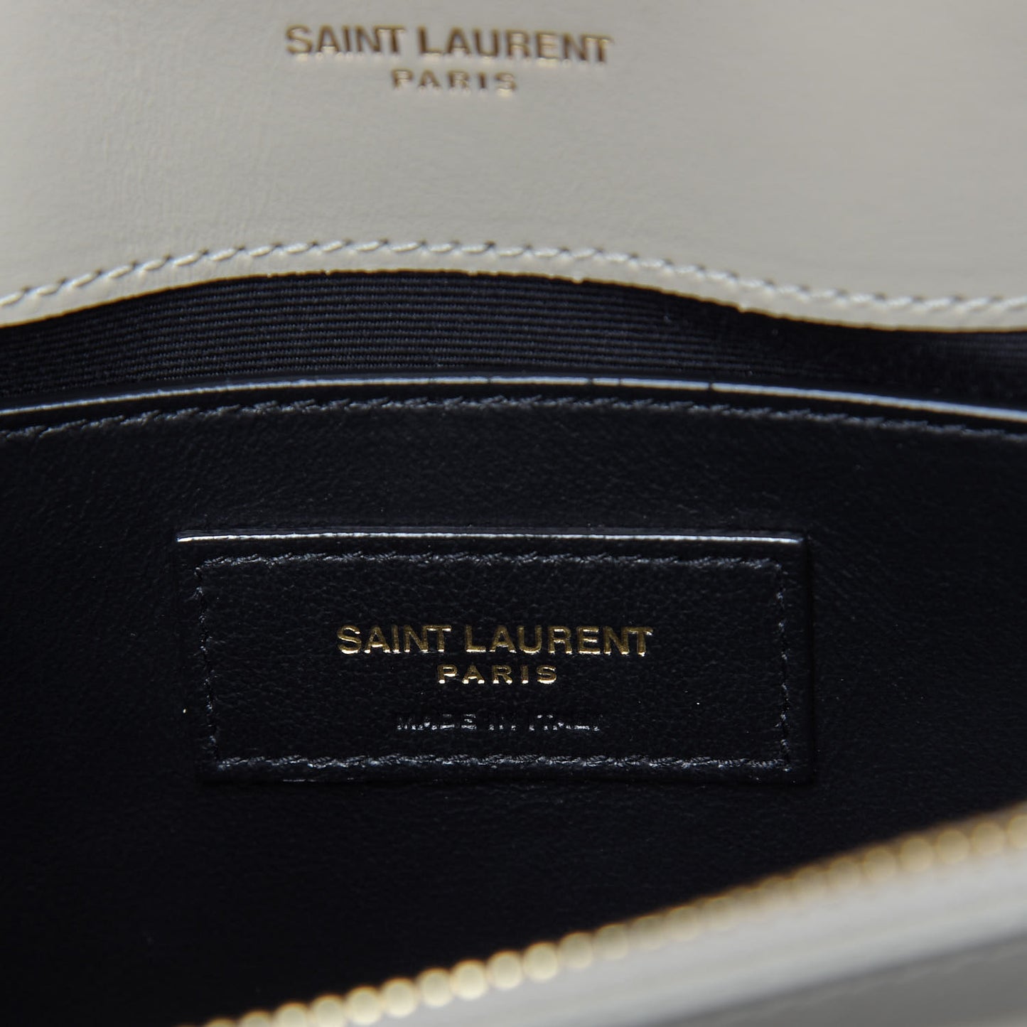 Calfskin Y Quilted Monogram Small Loulou Chain Satchel Ivory