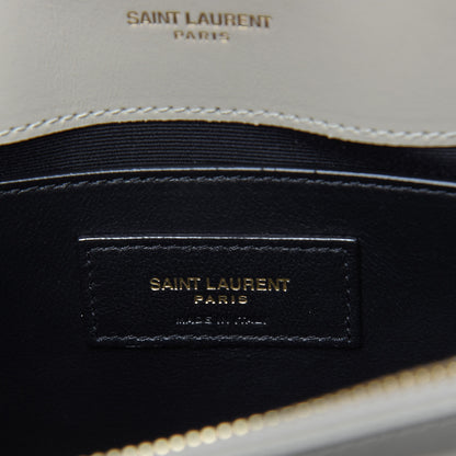 Saint Laurent Calfskin Y Quilted Monogram Small Loulou Chain Satchel Ivory 8 of 8