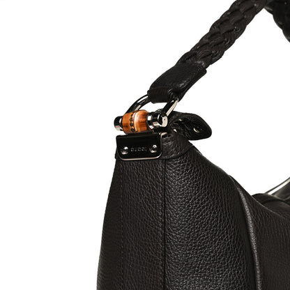 Gucci Grained Calfskin Bamboo Bar Hobo Dark Brown 23 of 37