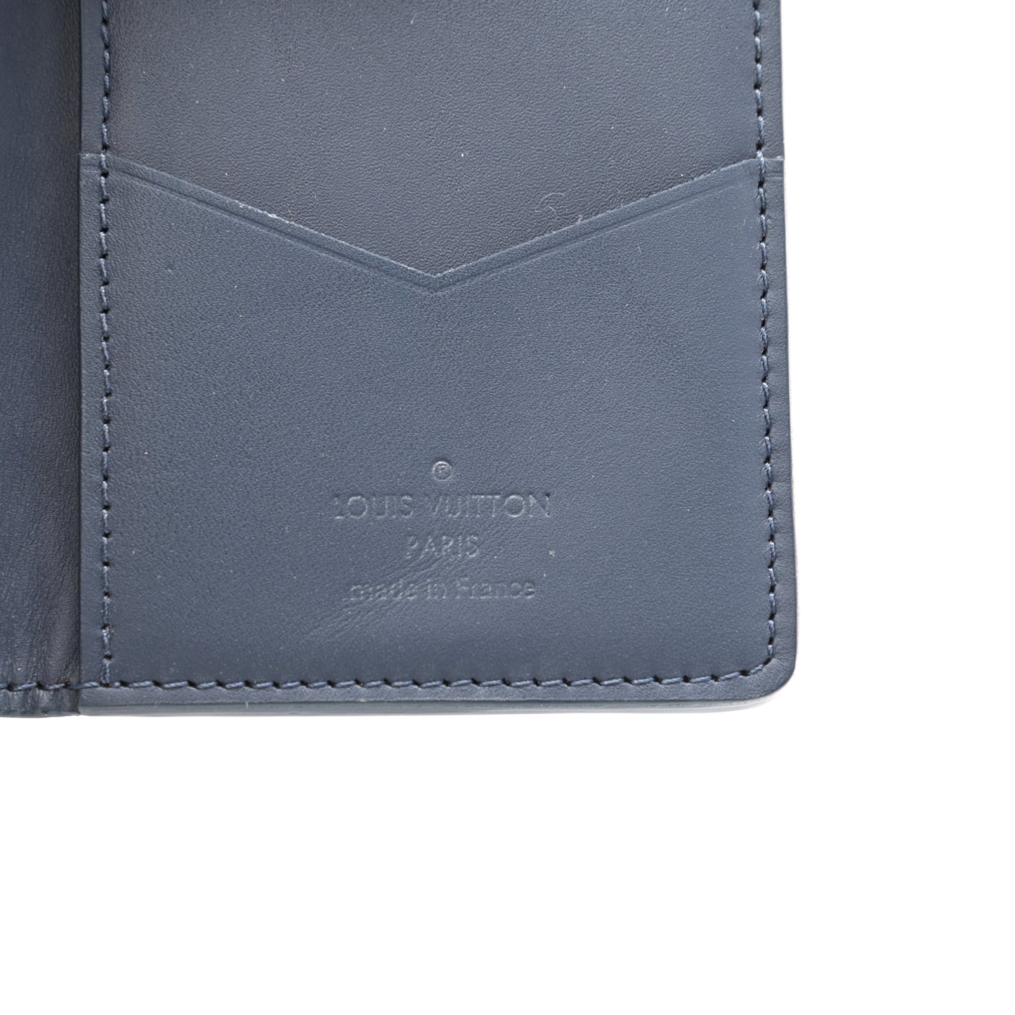 Calfskin Monogram Shadow Pocket Organizer Blue