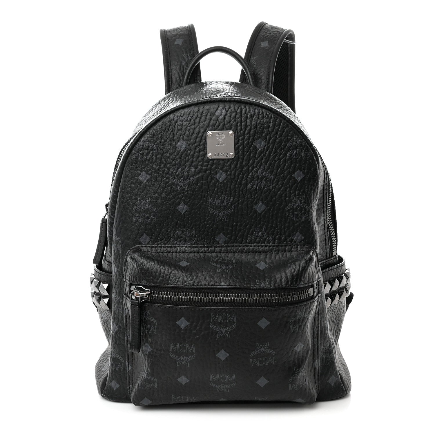 MCM Visetos Small Side Stud Stark Backpack Black 1 of 14