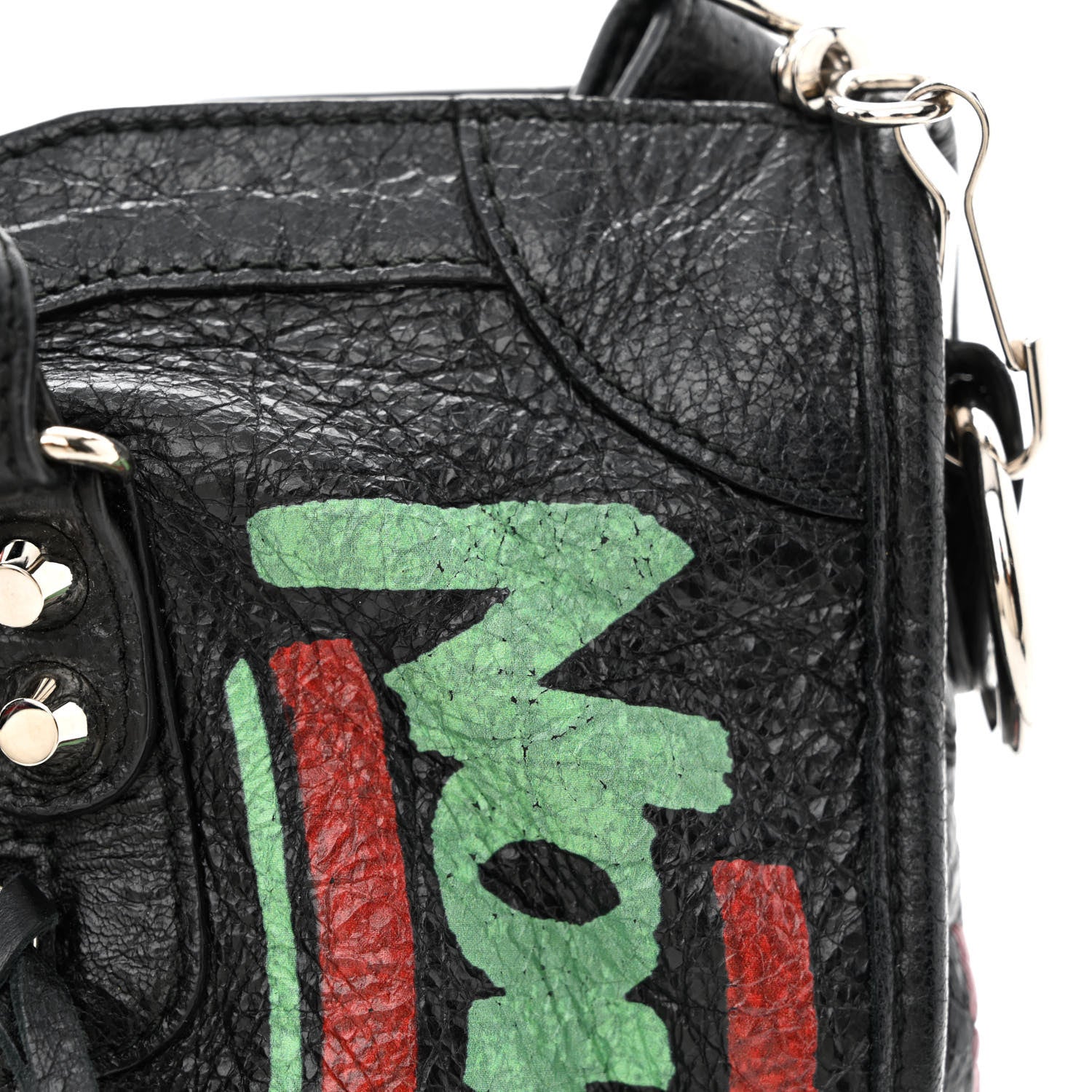 Balenciaga Agneau Arena Car Tag Classic Silver Hardware S City Black TBC 11 of 14