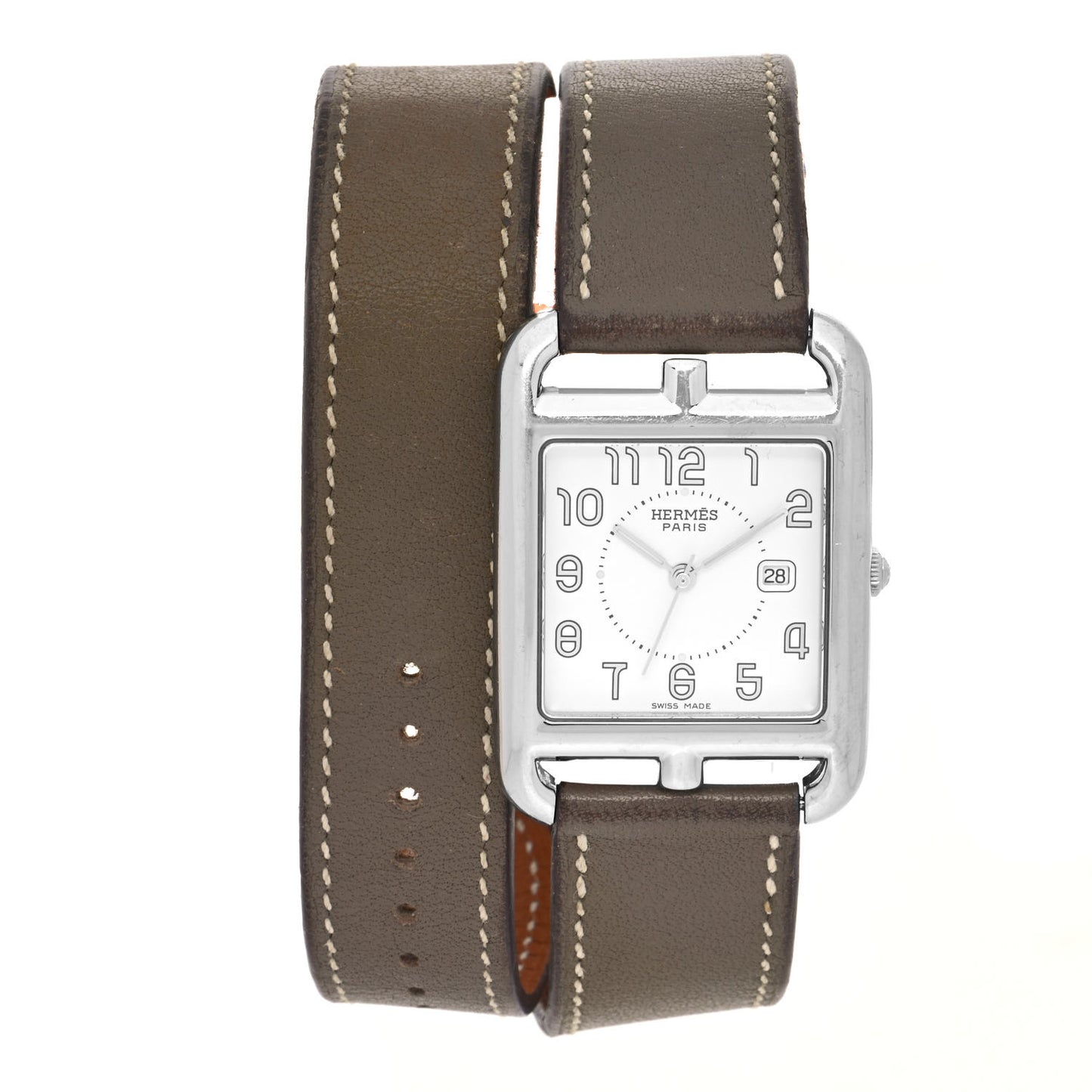 Stainless Steel Swift 29mm Cape Cod Double Tour Quartz Watch Etoupe