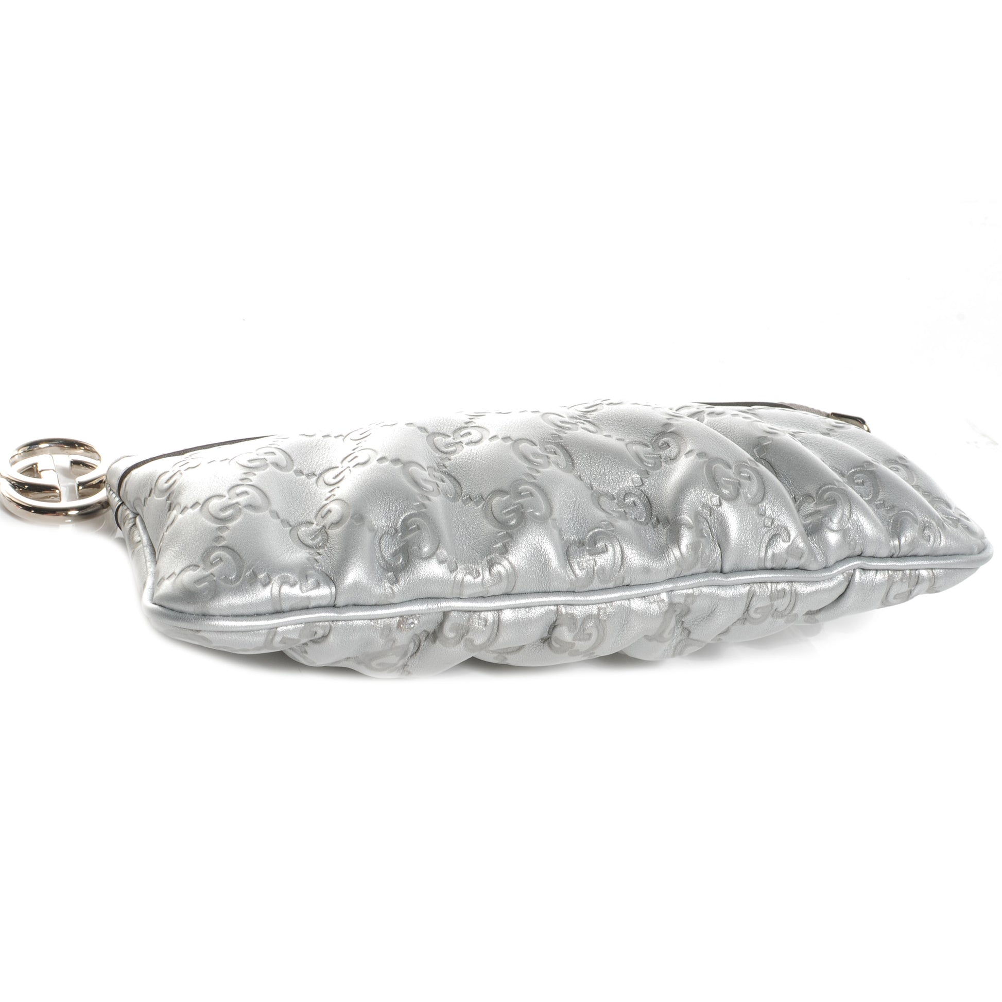 Gucci Guccissima New Britt Wristlet Silver 3 of 7
