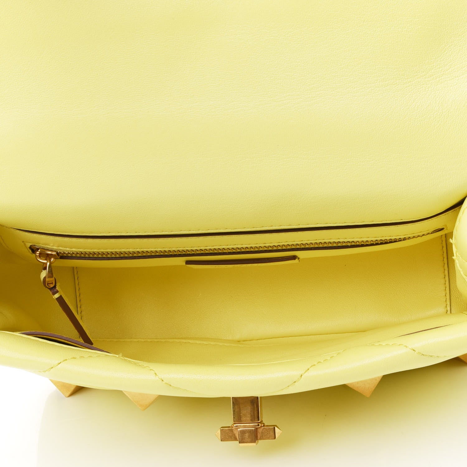 Valentino Garavani Nappa Medium Roman Stud Shoulder Bag Lime Sorbet 4 of 4