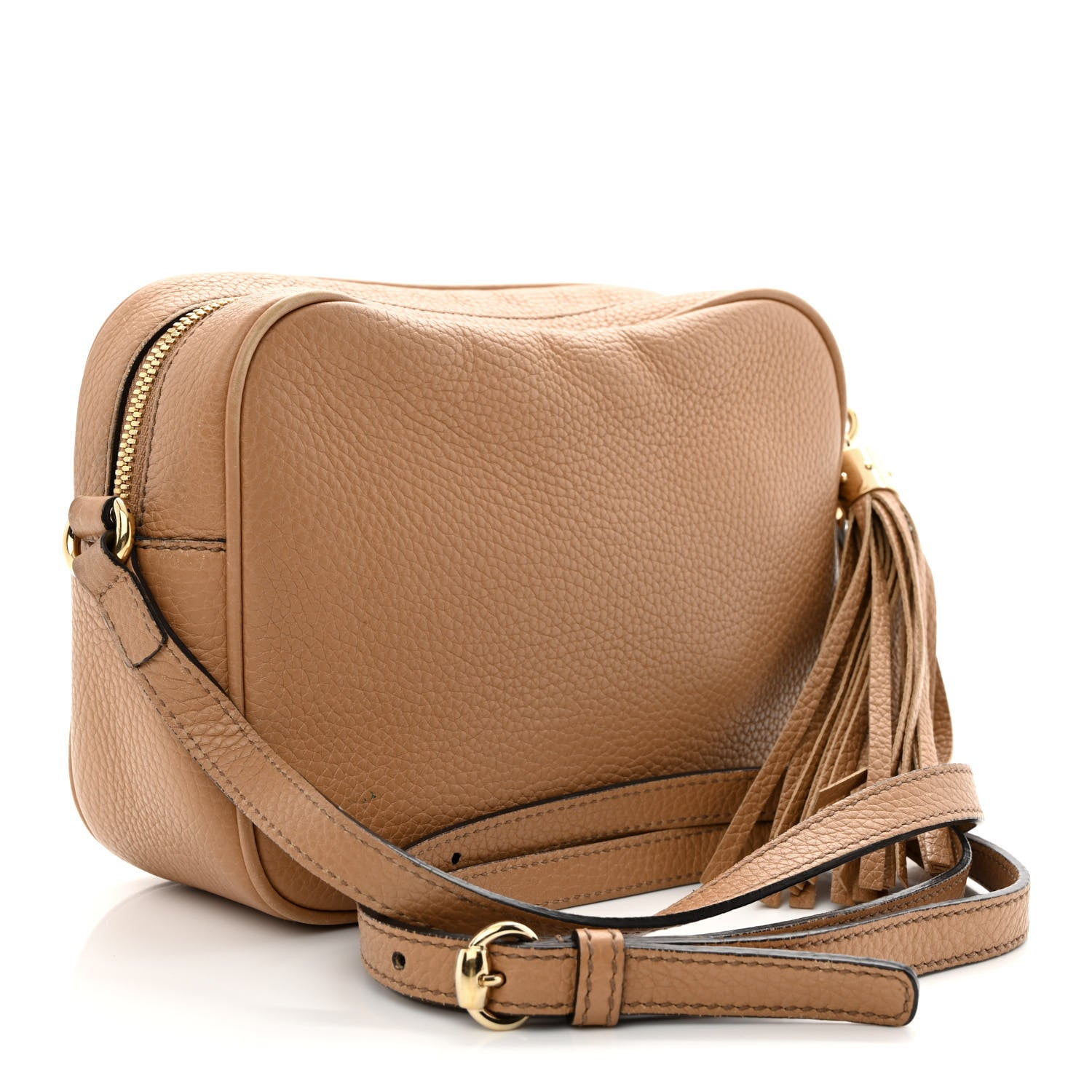 Gucci Pebbled Calfskin Small Soho Disco Bag Camelia 3 of 17