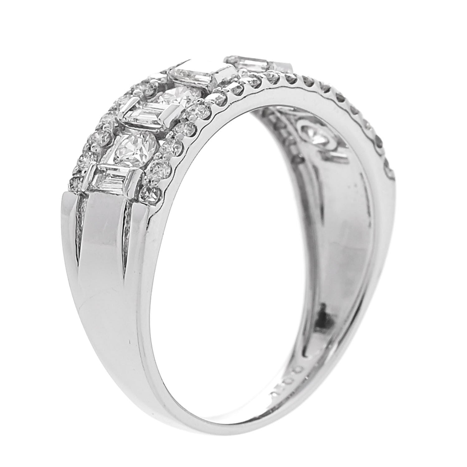 Parker & West by FASHIONPHILE Platinum Diamond 1.00ctw Openwork Band Ring 53 6.25 6 of 9