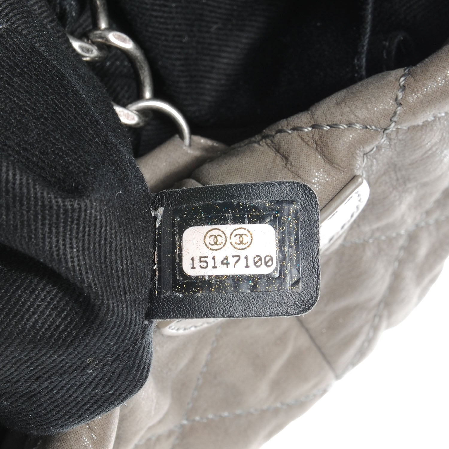Chanel Iridescent Calfskin VIP Shopping Tote Grey 7 of 7