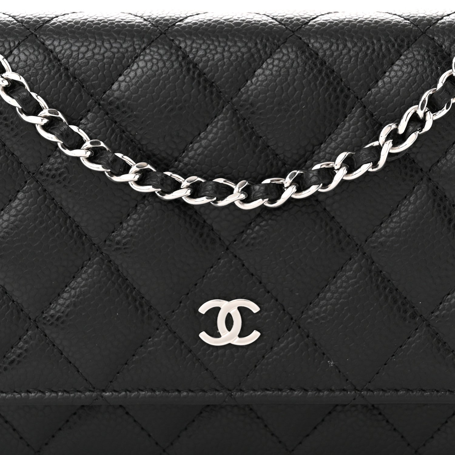 Chanel Caviar Quilted Wallet on Chain WOC Black 9 of 12