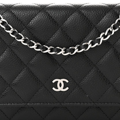 Chanel Caviar Quilted Wallet on Chain WOC Black 9 of 12