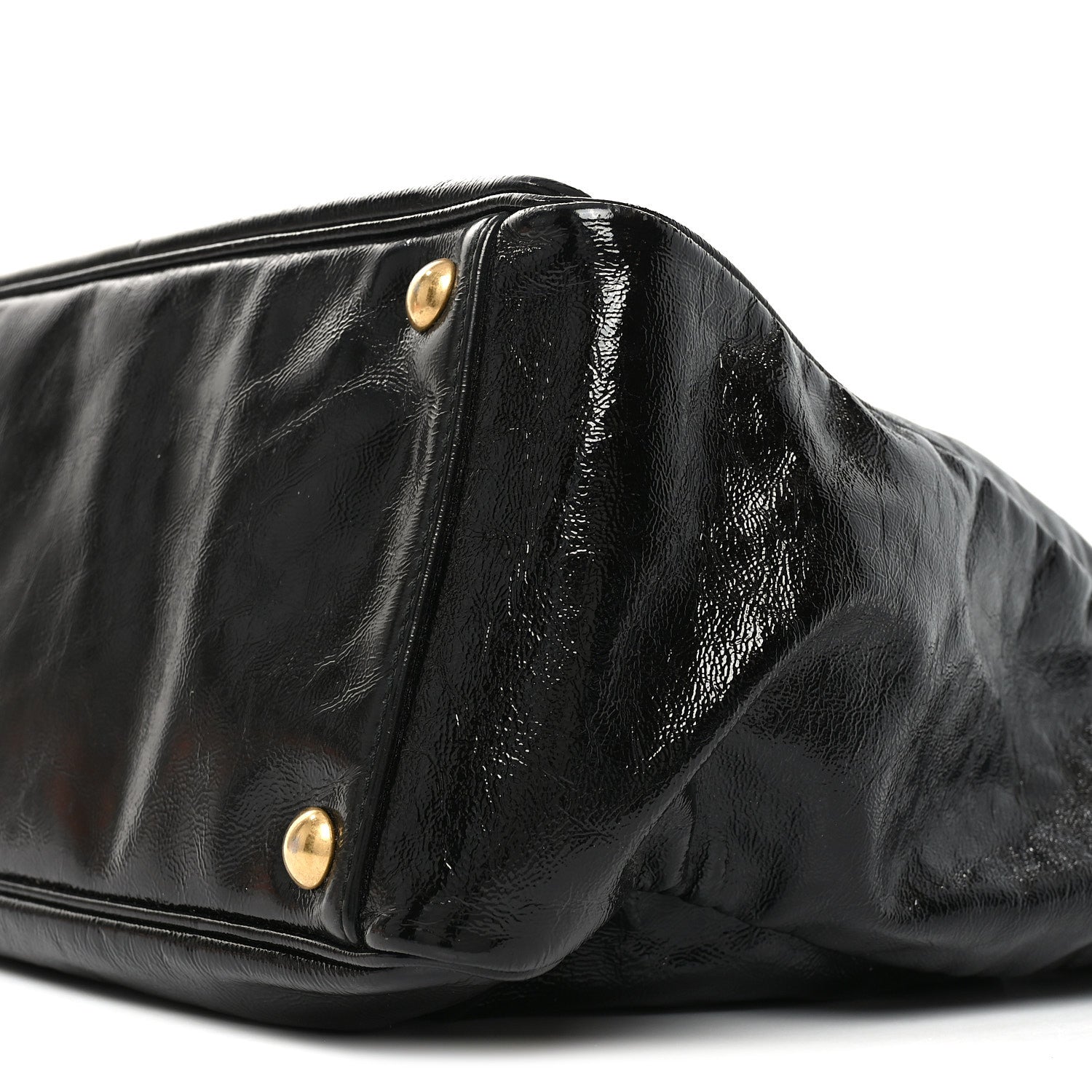 Saint Laurent Textured Patent Y-Mail Tote Black 9 of 9