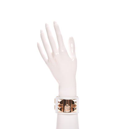 Hermes Epsom Collier de Chien CDC Bracelet T2 White 2 of 9