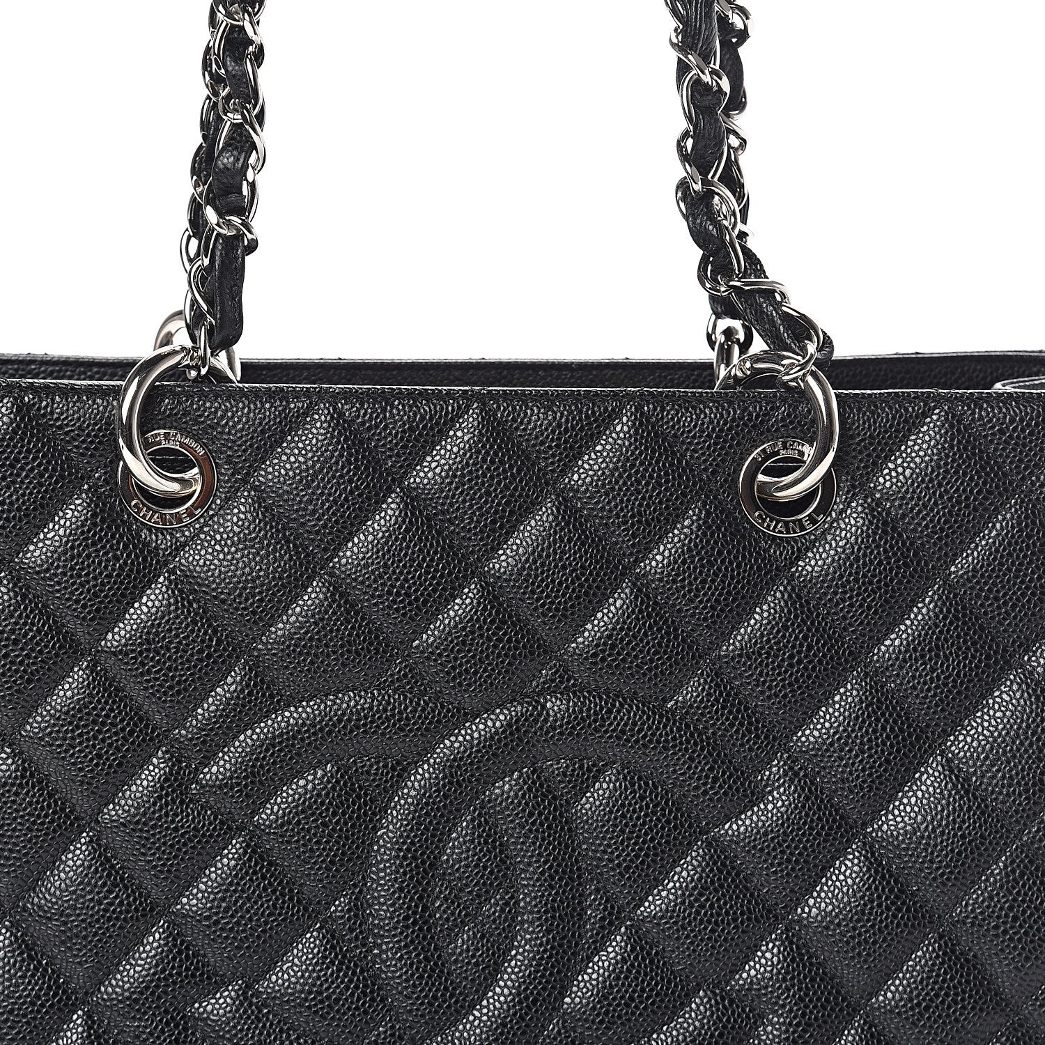 Chanel Caviar Quilted Grand Shopping Tote GST Black 7 of 9