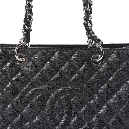 Chanel Caviar Quilted Grand Shopping Tote GST Black 7 of 9