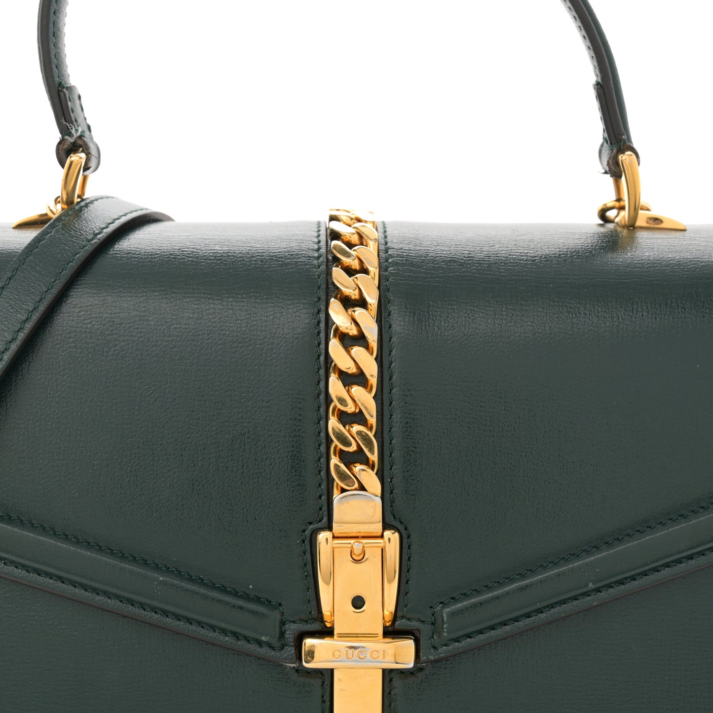 Azalea Calfskin Small Sylvie 1969 Top Handle Bag Green
