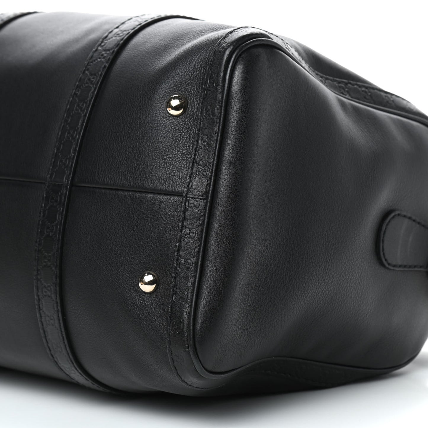 Calfskin Microguccissima Trim Medium Boston Black