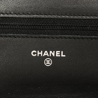 Chanel Caviar Timeless CC Wallet On Chain WOC Black 6 of 9