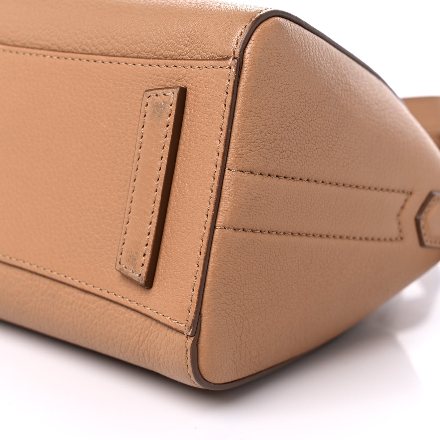 Sugar Goatskin Mini Antigona Light Beige