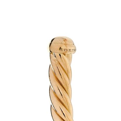 David Yurman 18K Yellow Gold 4mm Cablespira Bracelet 3 of 4