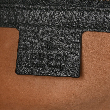 Gucci Calfskin Kingsnake Print Duffle Black 6 of 10