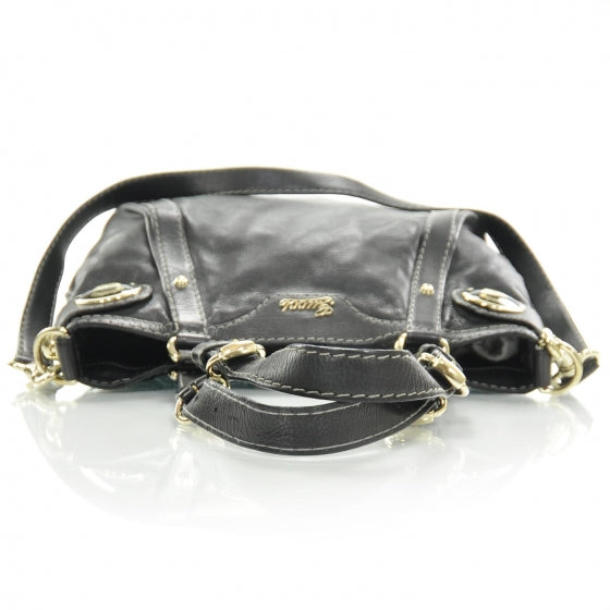 Gucci Leather Crest Boule Bag Black 6 of 9