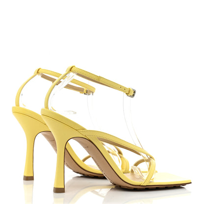 Bottega Veneta Lambskin Stretch Multi Strap 90mm Sandals 37 Lemonade 4 of 10