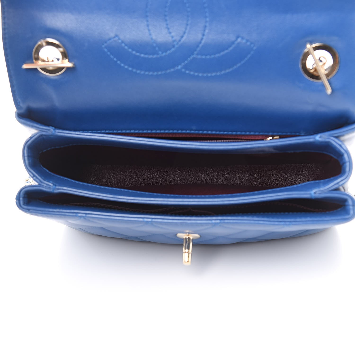 Chanel Lambskin Quilted Small Trendy CC Dual Handle Flap Bag Blue 5 of 17
