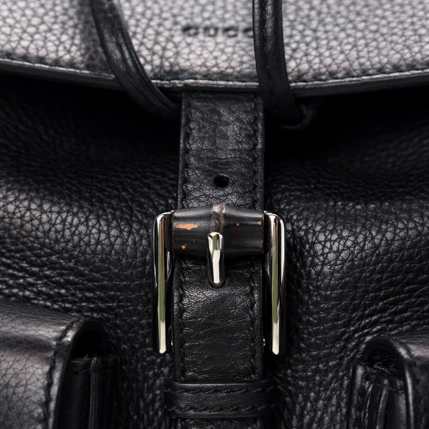 Cellarius Calfskin Medium Bamboo Backpack Black