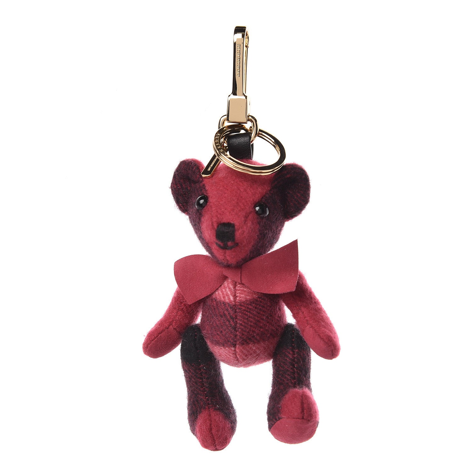 Burberry Cashmere Check Thomas Bear Charm Blush Pink 1 of 2