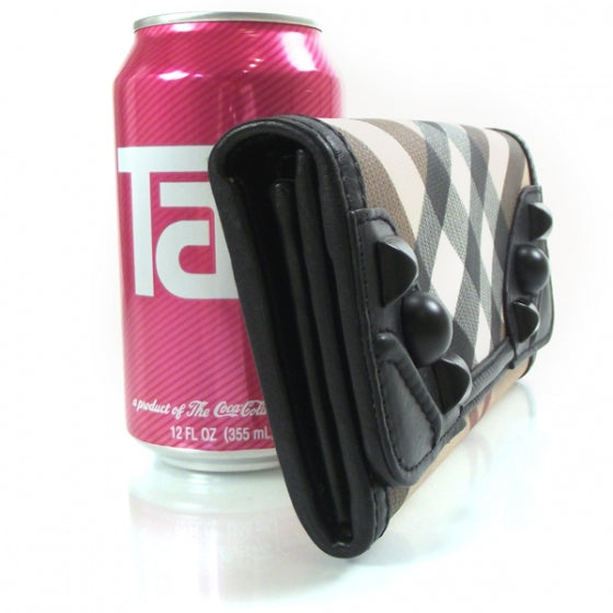 Nova Check Mega Stud Continental Wallet