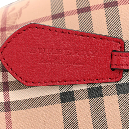 Burberry Haymarket Check Colours Small Lorne Bucket Crossbody Poppy Red 7 of 12