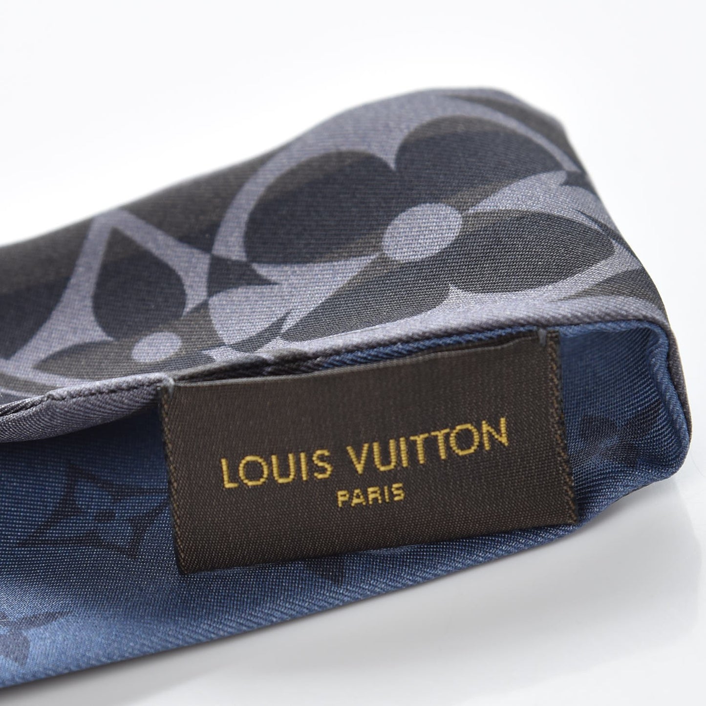 Silk Monogram Flower Ink BB Bandeau Anthracite