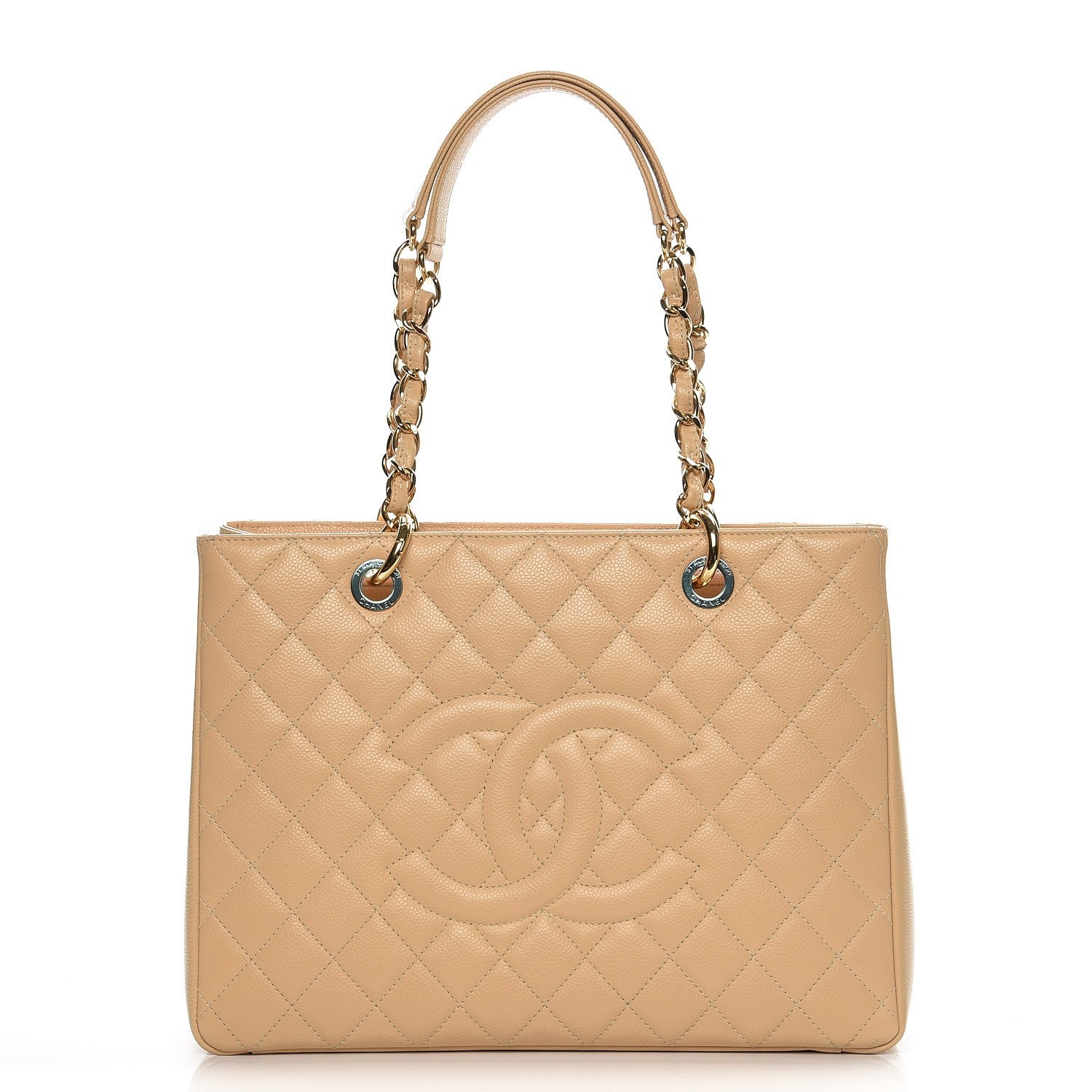 Chanel Caviar Quilted Grand Shopping Tote GST Beige Clair 1 of 10