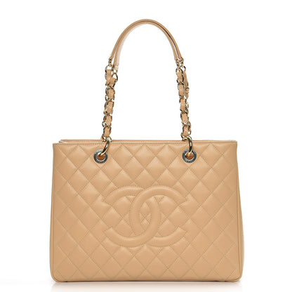Chanel Caviar Quilted Grand Shopping Tote GST Beige Clair 1 of 10