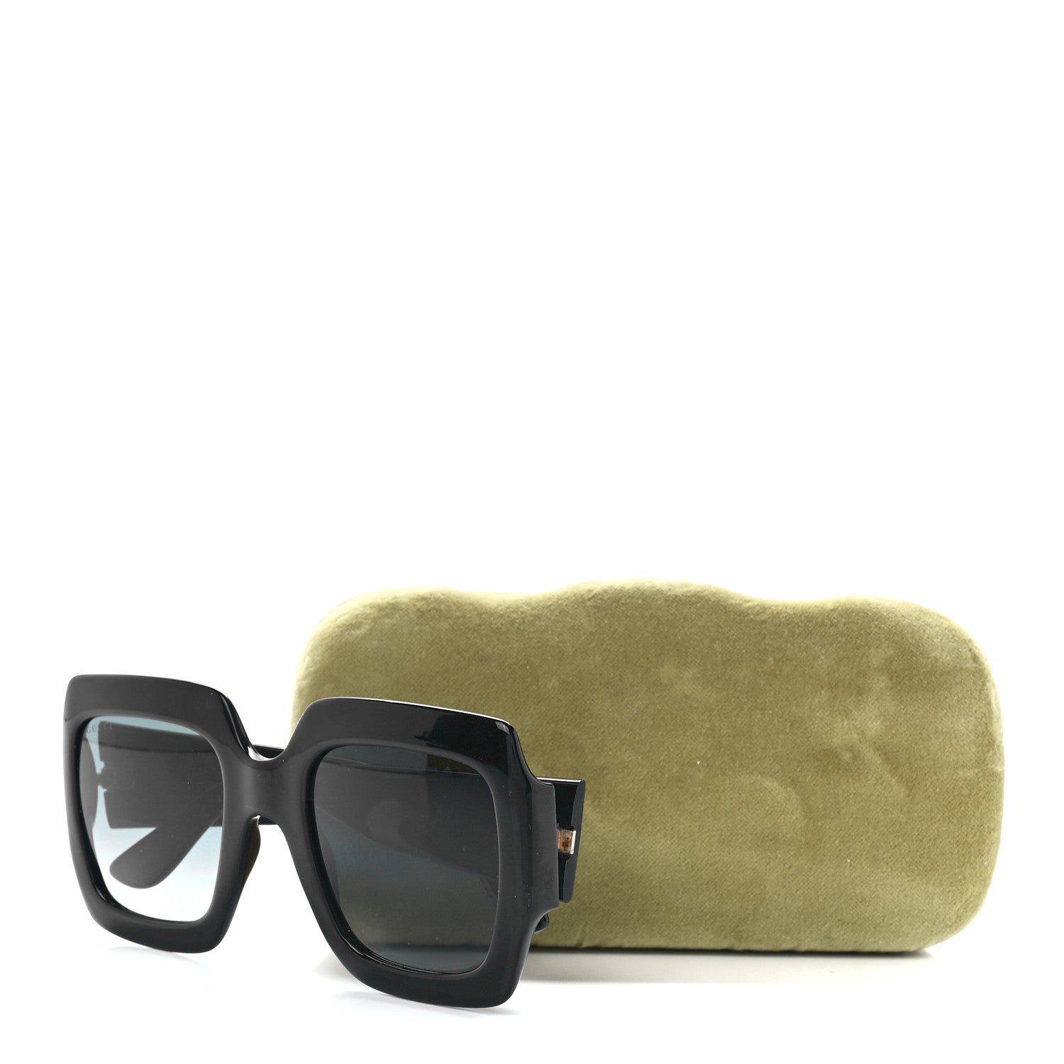 Gucci Acetate Square Frame Sunglasses GG0053S Black 9 of 9