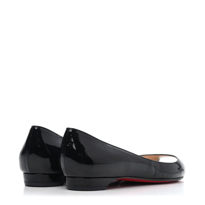 Christian Louboutin Patent Mumbai Peep Toe Flats 36 Black 3 of 4