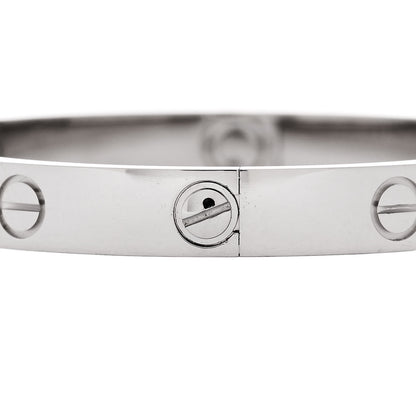 Cartier 18K White Gold LOVE Bracelet 16 5 of 8